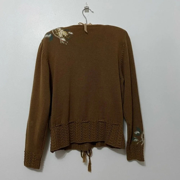 Vintage - 90’s Susan Bristol Hand Embroidered Floral Roses Cardigan - Picture 10 of 10